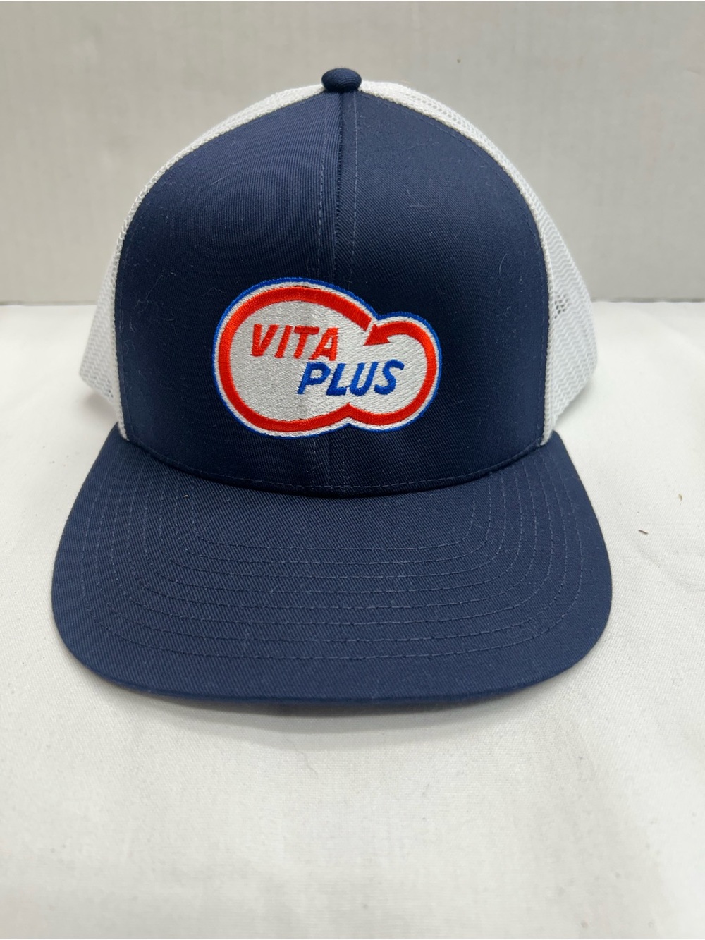 Vintage Vita Plus Trucker Hat Cap America Snapback Mesh Blue White Feed Seed Ag